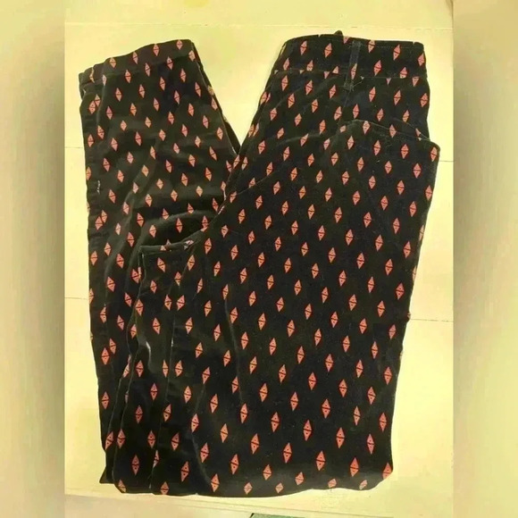 Lizsport by Liz Claiborne vintage velvety black and red pants women’s size 10 - Picture 1 of 13